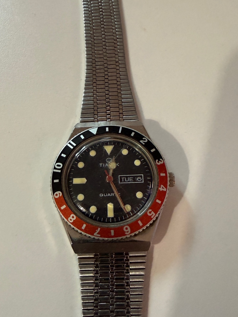 Q TIMEX Reissue Coke Bezel Watch Black Red 38mm
